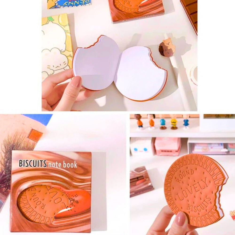 Charming Chocolate Biscuit Scented Unruled Notebook 180 Pages - Unique Fragrant Dairy