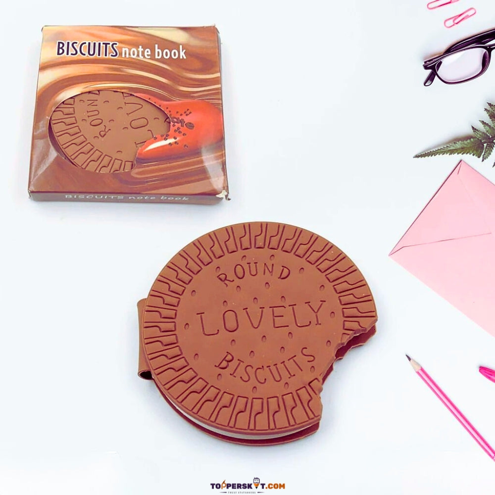 Charming Chocolate Biscuit Scented Unruled Notebook 180 Pages - Unique Fragrant Dairy