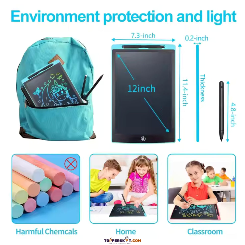 12 Inch LCD Digital Writing Tablet for Kids & Adults - Eco-Friendly