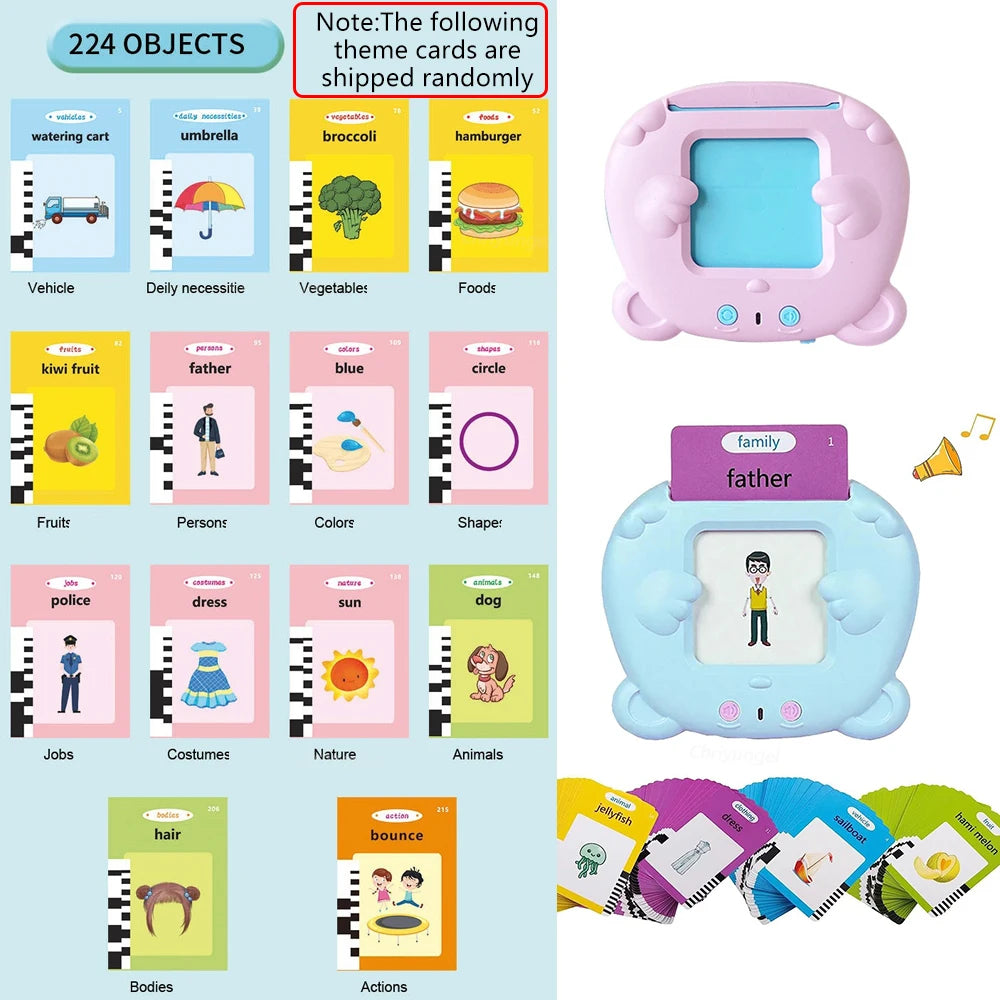 Talking Flash Cards for Kids Early Learning Educational Toy (224 Cards)