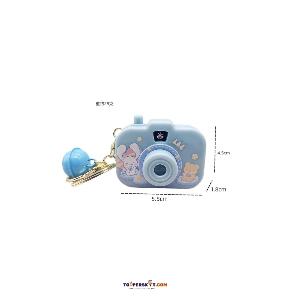 Fun Miniature Camera Keychain with Bright LED Light Effect & Durable Design