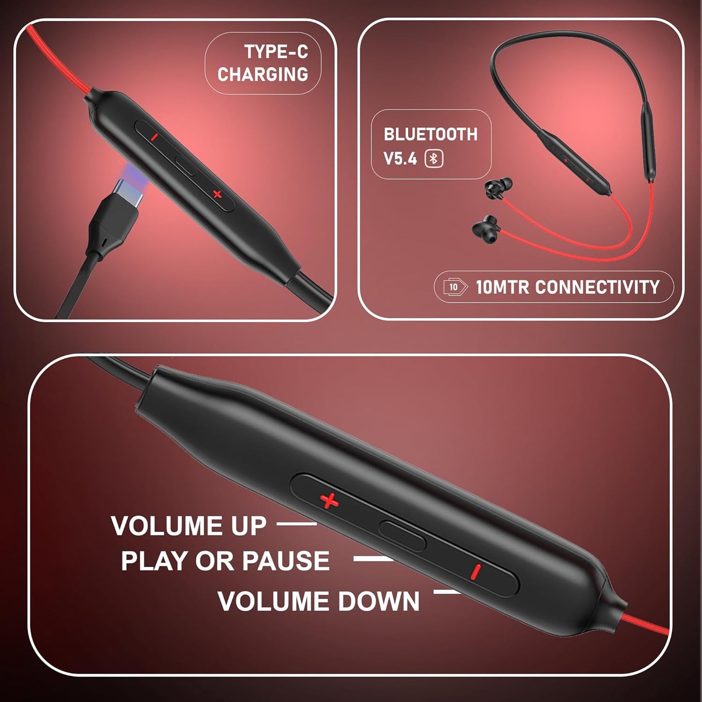 Kratos N4 Bluetooth Neckband with 52H Playtime