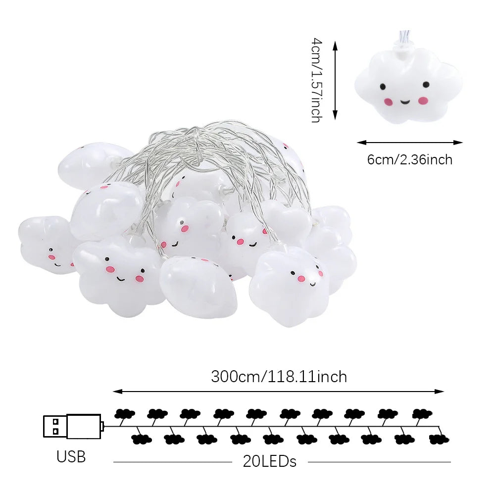 20LEDs Cloud/Star Light String