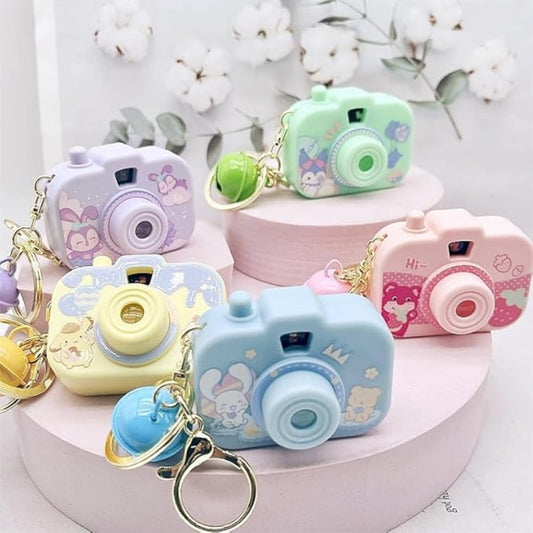 Fun Miniature Camera Keychain with Bright LED Light Effect & Durable Design